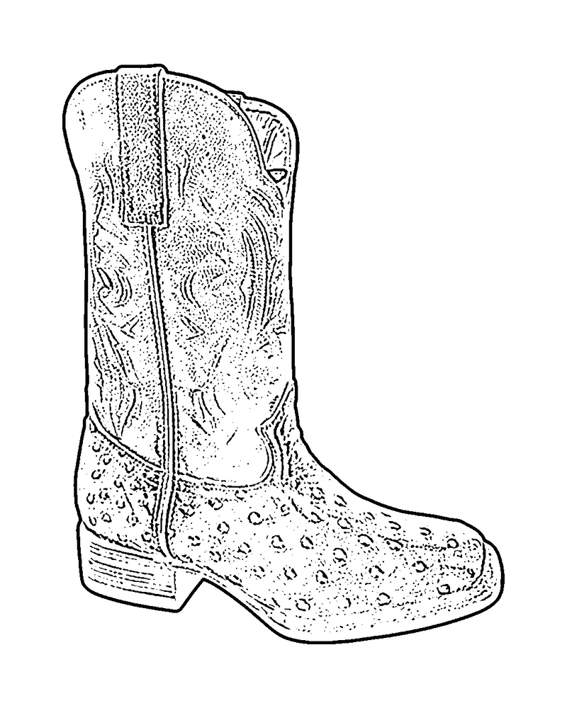 Ilustración de una bota vaquera