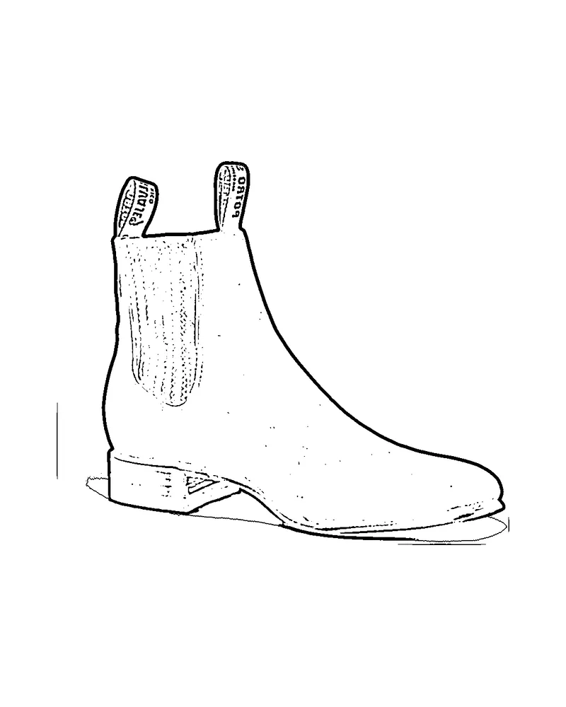 Ilustración de una botín vaquero