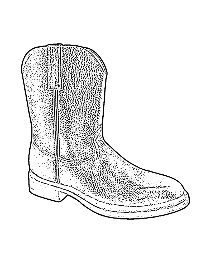 Ilustración de una bota roper